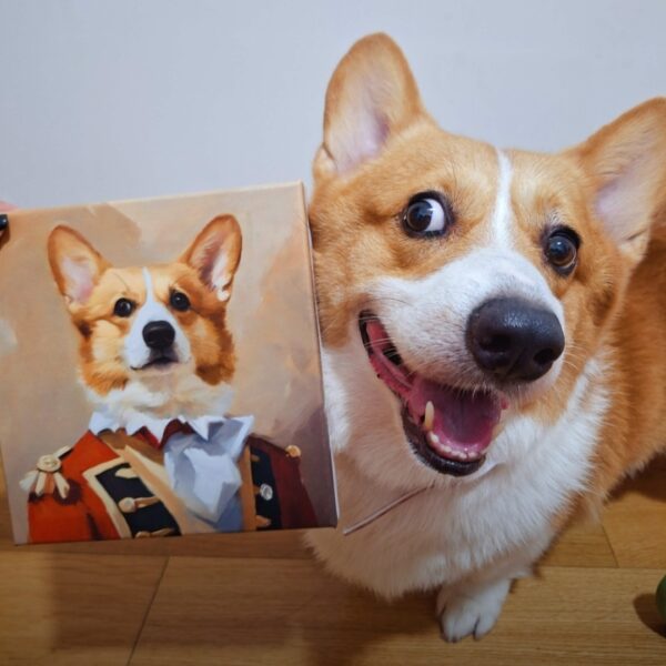 Customized Pet Portrait Design and Printed Painting