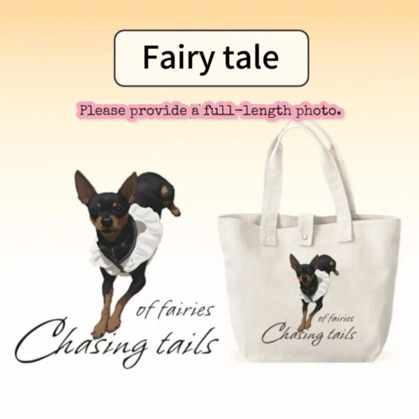 Custom Pet Printed Painting Tote Bag - Image 4