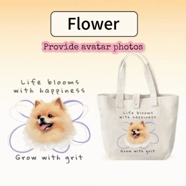 Custom Pet Printed Painting Tote Bag - Image 7