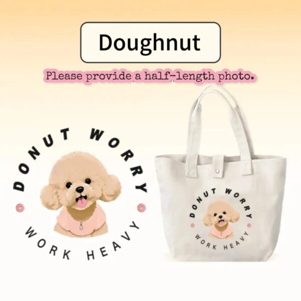 Custom Pet Printed Painting Tote Bag - Image 5