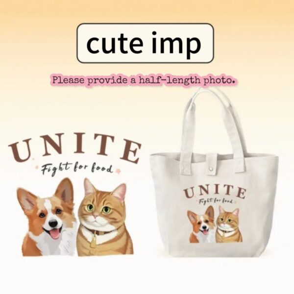 Custom Pet Printed Painting Tote Bag - Image 6