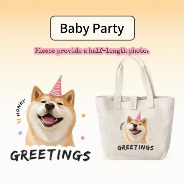 Custom Pet Printed Painting Tote Bag - Image 12