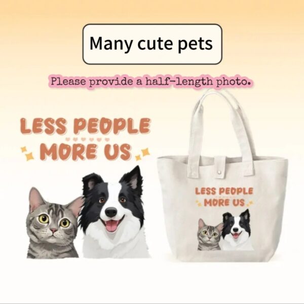 Custom Pet Printed Painting Tote Bag - Image 13