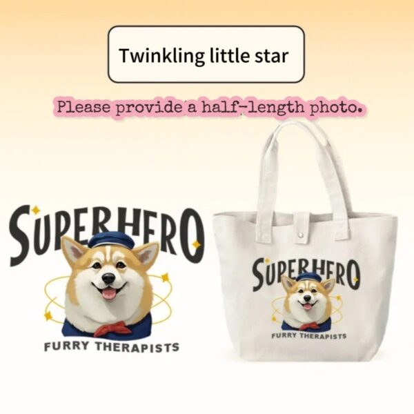 Custom Pet Printed Painting Tote Bag - Image 14