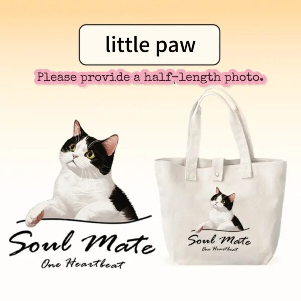 Custom Pet Printed Painting Tote Bag - Image 10
