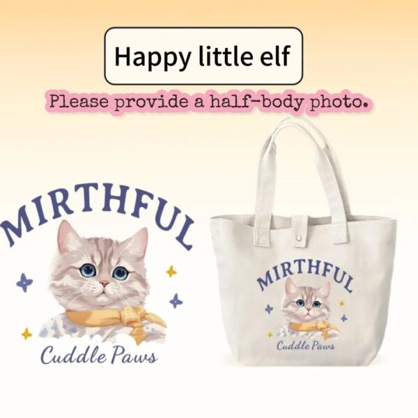 Custom Pet Printed Painting Tote Bag - Image 8