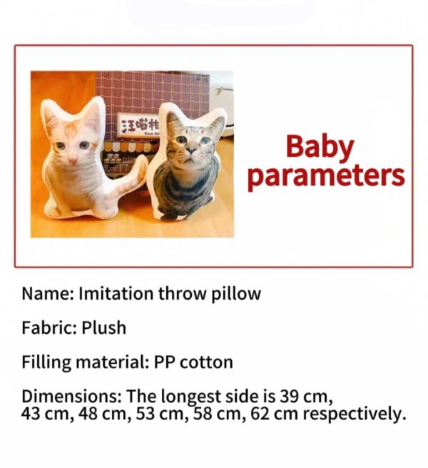 Customized Pet-themed Throw Pillows / Dolls - Image 2